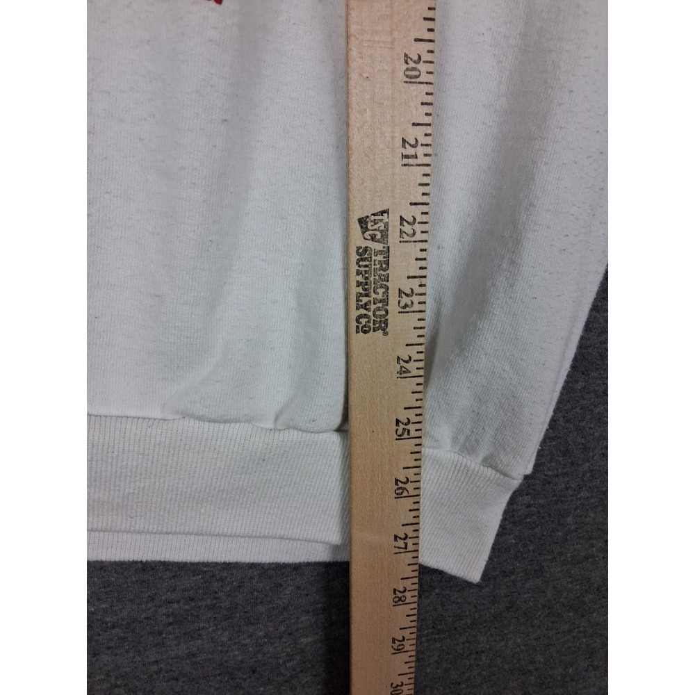 VTG Jerzees Sweatshirt Adult L White Crew Fleece Princess Cruises Alaska Ports - Picture 10 of 11